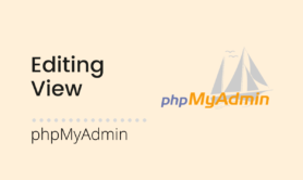 Edit and update MySQL view in phpMyAdmin