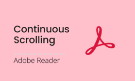 Continuous scrolling in Adobe Reader