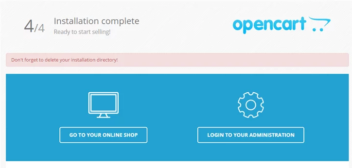 How to Install OpenCart on DigitalOcean with Ubuntu 11 Opencart-installation-complete
