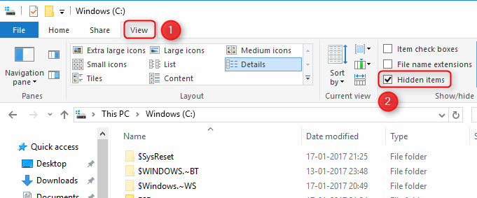 will ls show hidden files